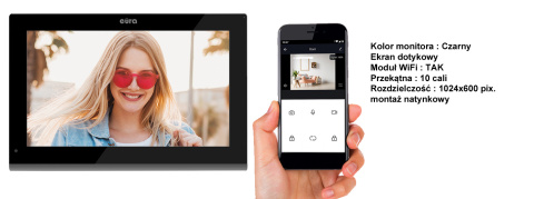 Eura Monitor wideodomofonu VDA-10C5 WiFi 10''