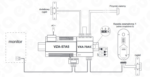 KASETA ZEWNĘTRZNA WIDEODOMOFONU EURA VDA-70A5