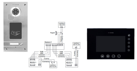 Wideodomofon czytnikiem RFID Vidos S561A M670BS2