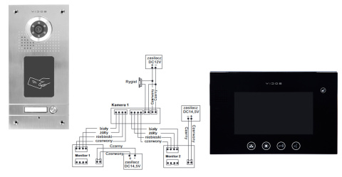 Wideodomofon czytnikiem RFID Vidos S561A M670B