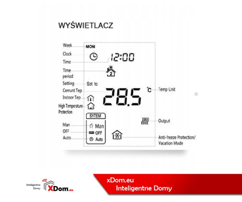 MH7H-WH - Termostat Z-Wave