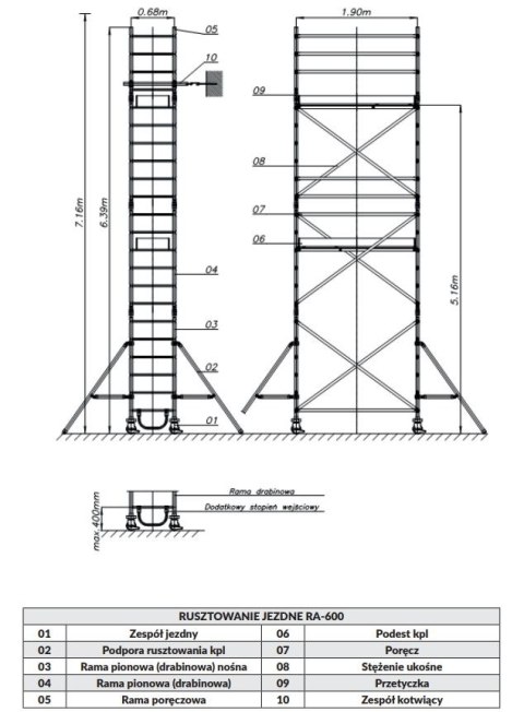 RAMA DRABINOWA 220.04