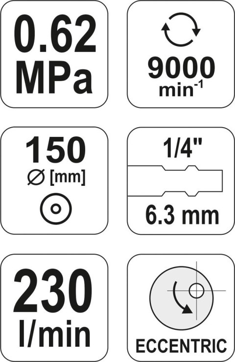 SZLIFIERKA PNEUMATYCZNA TARCZA 150MM