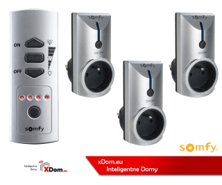 Somfy 2401199 3 GNIAZDA RTS - 3600 W + 1 NADAJNIK