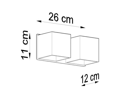 Kinkiet QUAD 2 biały