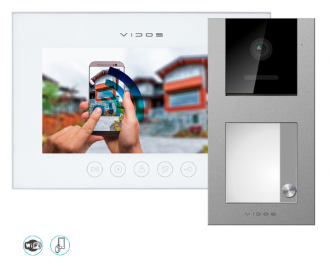 Wideodomofon WiFi z czytnikiem RFID Vidos S11-1 M11WX