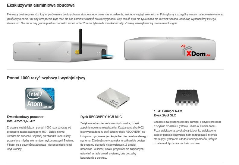 Centralka Systemu Fibaro Home Center 2 (FGHC2) Centralka Systemu Fibaro Home Center 2 (FGHC2)