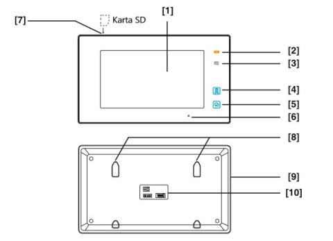 M1021B2 Monitor cyfrowy wideodomofonu SYSTEM VIDOS DUO