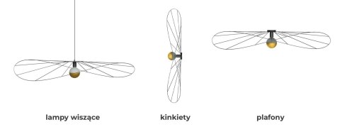 Kinkiet / Plafon ESKOLA 110 czarny