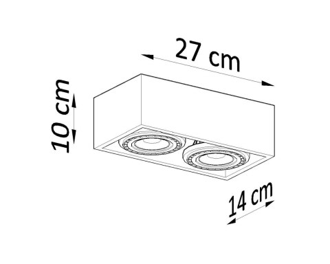 Plafon QUATRO 2 naturalne drewno