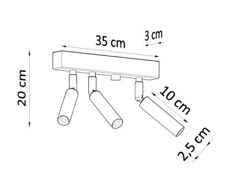 Plafon EYETECH 3 biały