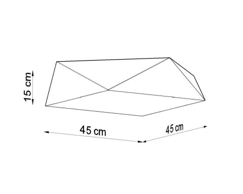 Plafon HEXA 45 biały