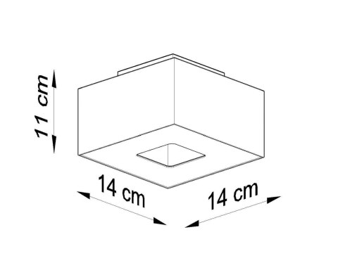 Plafon MONO 1 czarny