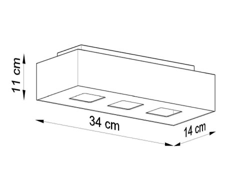 Plafon MONO 3 biały