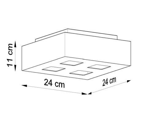 Plafon MONO 4 biały