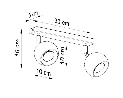 Plafon OCULARE 2 czarny