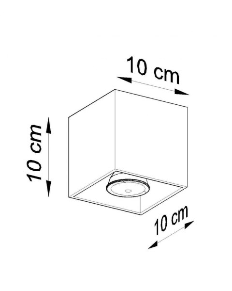 Plafon QUAD 1 antracyt