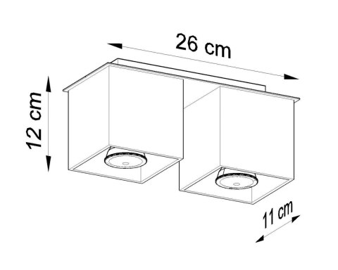 Plafon QUAD 2 biały