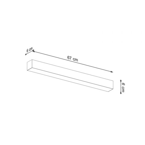 Plafon PINNE 67 szary 3000K