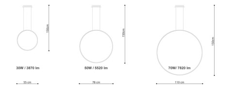 Plafon RIO 110 biały LED 3000K