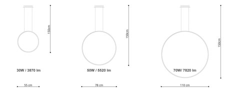 Plafon RIO 110 biały LED 4000K