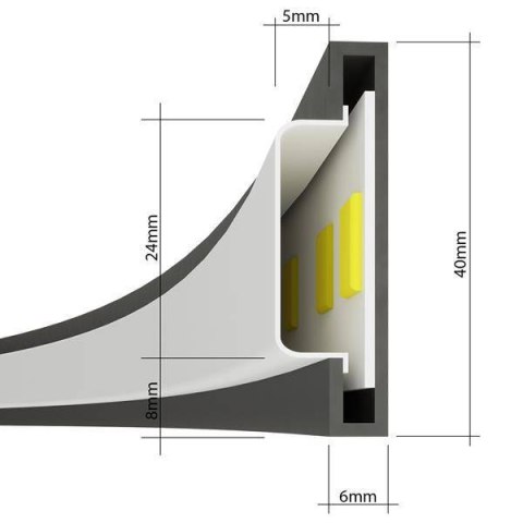 Plafon RIO 55 biały LED 4000K