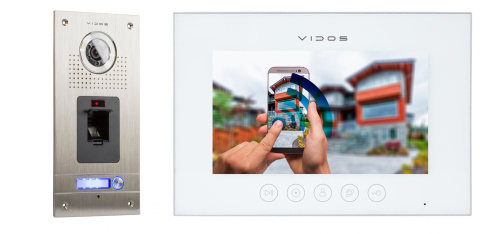 Wideodomofon z czytnikiem linii papilarnych