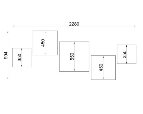 Plafon HORUS 55 czarny Plafon HORUS 55 czarny