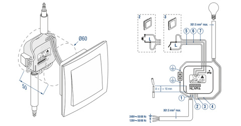 Miniaturowy odbiornik podtynkowy do oświetlenia ASA GO-ER Mini Light