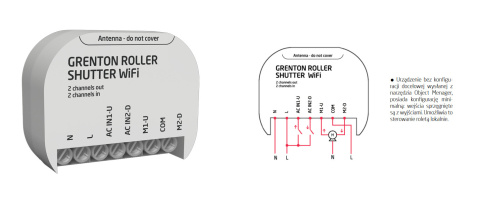 Moduł rolet GRENTON - ROLLER SHUTTER WiFi WRS-201-W-01