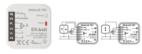 Sterownik EX-BIDI do rolet EXALUS HOME