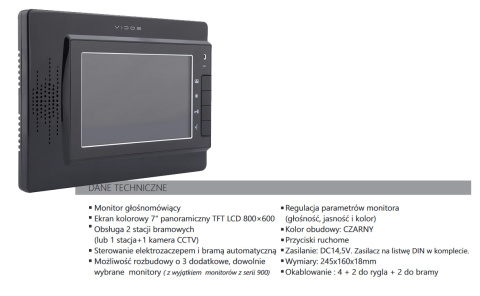 Wideodomofon VIDOS S561D-SKP_M320B z szyfratorem