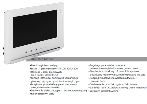 Wideodomofon VIDOS S561D-SKP_M690W z szyfratorem