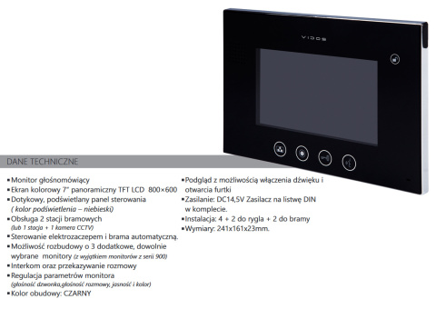 Wideodomofon VIDOS S561D-SKP_M670B z szyfratorem