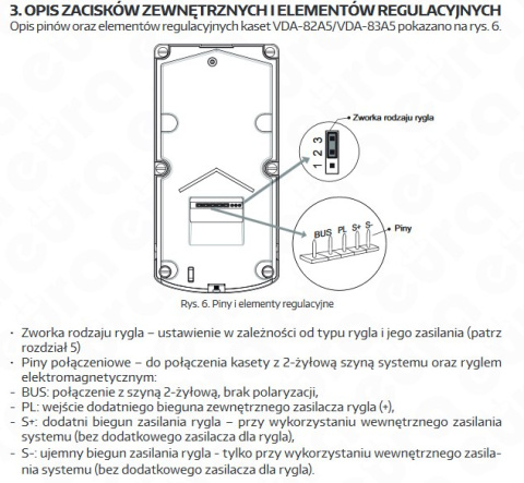 Kaseta Zewnętrznej Wideodomofonu EURA VDA-74A5 v.3 2EASY