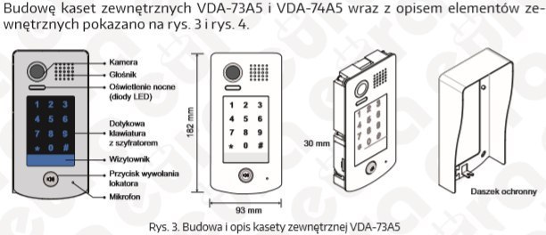 Zestaw Wideodomofonu Cyfrowego z Zamkiem Kodowym Eura Monitor 10 cali biały VDA73A5_VDA-11A5 Zestaw Wideodomofonu Cyfrowego z Zamkiem Kodowym Eura Monitor 10 cali biały VDA73A5_VDA-11A5
