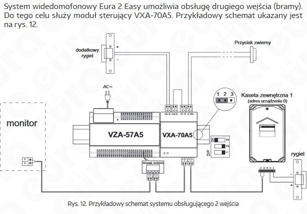 Zestaw Wideodomofonu Cyfrowego Eura Monitor 10 cali czarny VDA75A5_VDA-10A5 Zestaw Wideodomofonu Cyfrowego Eura Monitor 10 cali czarny VDA75A5_VDA-10A5