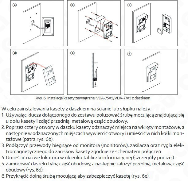 Zestaw Wideodomofonu Cyfrowego Eura Monitor 10 cali czarny VDA75A5_VDA-10A5 Zestaw Wideodomofonu Cyfrowego Eura Monitor 10 cali czarny VDA75A5_VDA-10A5