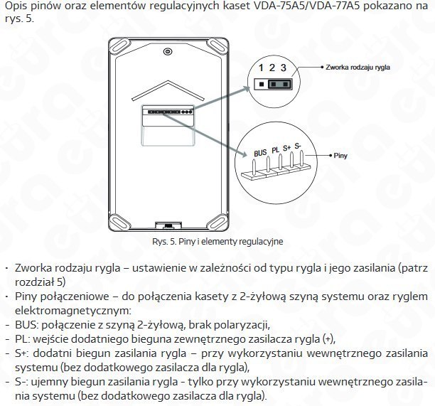 Zestaw Wideodomofonu Cyfrowego Eura Monitor 10 cali czarny VDA75A5_VDA-10A5 Zestaw Wideodomofonu Cyfrowego Eura Monitor 10 cali czarny VDA75A5_VDA-10A5