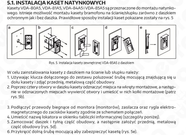 Zestaw Wideodomofonu Cyfrowego z Czytnikiem Kart Eura Monitor 10 cali biały VDA80A5_VDA-11A5 Zestaw Wideodomofonu Cyfrowego z Czytnikiem Kart Eura Monitor 10 cali biały VDA80A5_VDA-11A5
