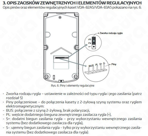 Zestaw Wideodomofonu Cyfrowego z Czytnikiem biometrycznym Eura Monitor 10 cali czarny VDA83A5_VDA-10A5