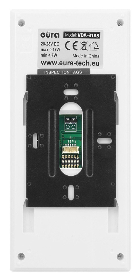 Zestaw Wideodomofonu Cyfrowego Eura Monitor 3,5 cali biały VDA-31A5 VDA-80A5