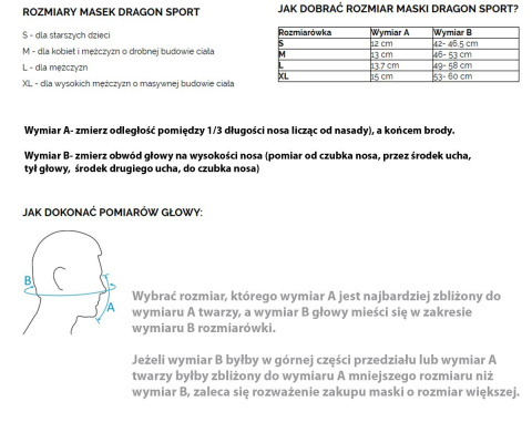 Rozmiar S - Maska ochronna DRAGON Sport II Bee