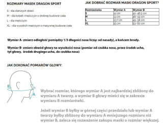 Rozmiar S - Maska ochronna DRAGON Sport II Winter Moro