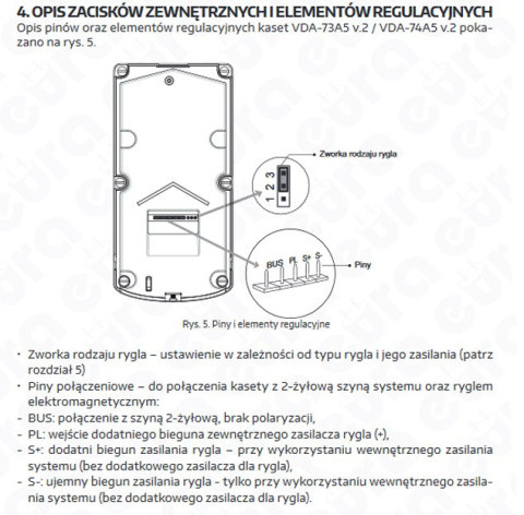 WIDEODOMOFON ''EURA'' VDP-39A5 ''2EASY''kolor 7'' dotykowy szyfrator i ekran, pamięć obrazów, nagrywanie