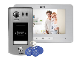 Zestaw Wideodomofonu Cyfrowego z Czytnikiem kart Eura Monitor 7 cali biały VDA-28A5 VDA-71A5
