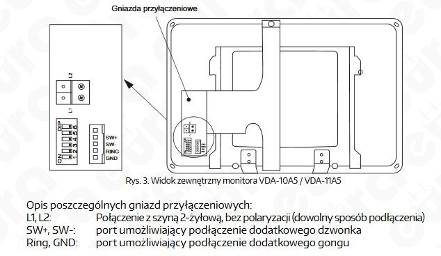 Zestaw Wideodomofonu Cyfrowego z Czytnikiem Kart Eura Monitor 10 cali czarny VDA72A5_VDA-10A5 Zestaw Wideodomofonu Cyfrowego z Czytnikiem Kart Eura Monitor 10 cali czarny VDA72A5_VDA-10A5