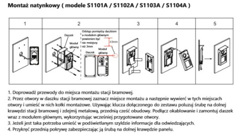 Zestaw wideodomofonu cyfrowego Vidos DUO S1101_M1021B