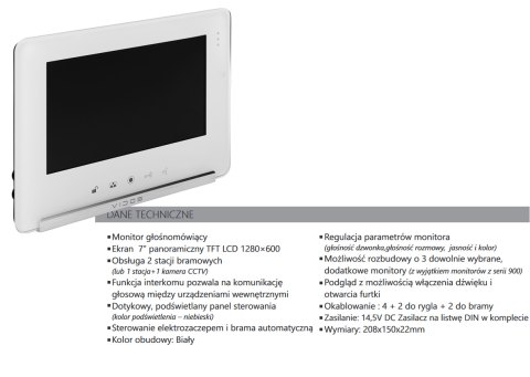 Wideodomofon Vidos S551-SKM M690W skrzynka na listy