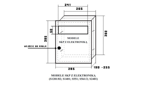 Wideodomofon Vidos zestaw skrzynka na listy S1201A-SKP M1021W-2